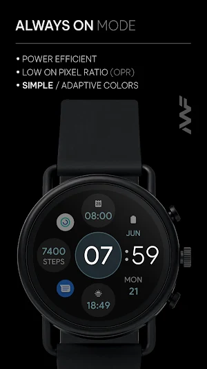 Awf OS 3 Digital - watch face Screenshot 3