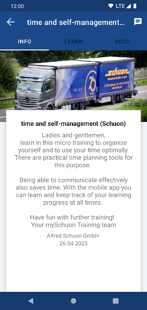 mySchuon Training Screenshot 1