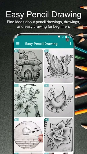 300+ Easy Pencil Drawing Screenshot 1