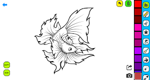 Betta Fish Coloring Pages Screenshot 1