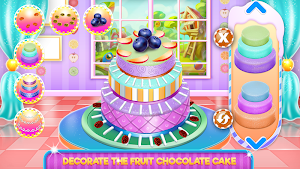 Fruit Chocolate Cake Cooking Screenshot 2