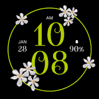 White Flower Watch Face