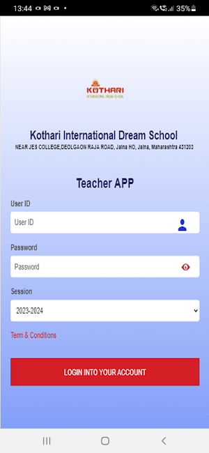 KOTHARI SCHOOL TEACHER APP Screenshot 0