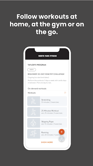 North Park Fitness App Screenshot 2