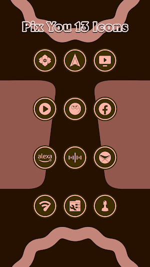 Pix You 13 Brown Icons Screenshot 3