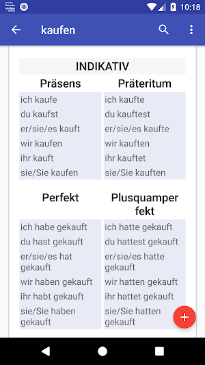 Deutsche Verben Screenshot 3