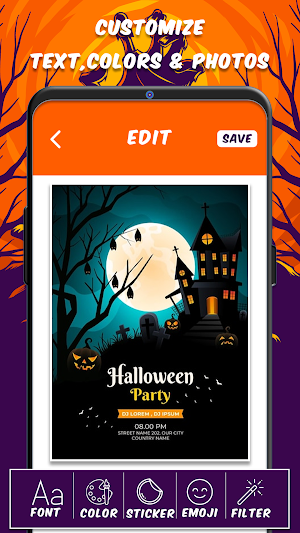 Halloween Party Invitations Screenshot 1