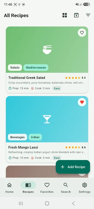 Recipe Book Screenshot 1