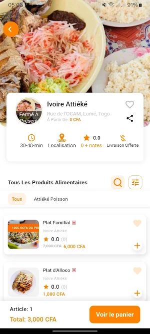 IvoireFood Screenshot 2