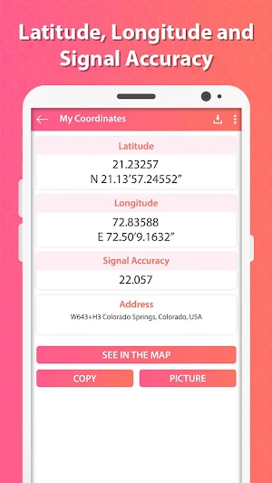 My Location - GPS Coordinates Screenshot 2