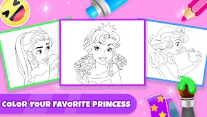 Kids Coloring Games: Princess Screenshot 1