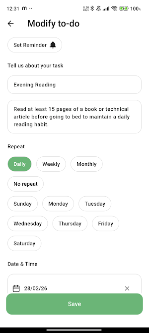 Routina Daily Routine List Screenshot 1