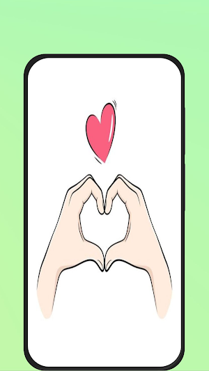 heart hand emoji Screenshot 1