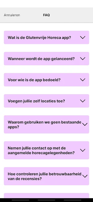Glutenvrije Horeca Screenshot 2