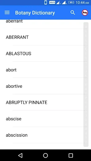 Botany Dictionary Pro Screenshot 1