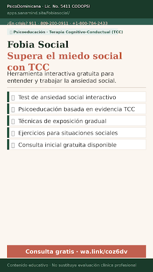 Fobia Social - Psicoeducación Screenshot 3