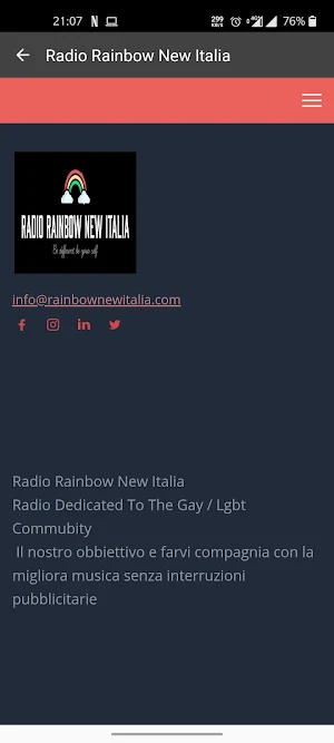 Radio Rainbow New Italia Screenshot 2