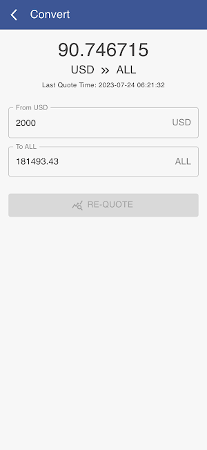 USD to Albanian Lek Screenshot 2
