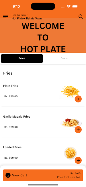 HotPlate Restaurant Screenshot 1