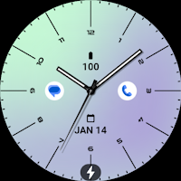 Analog Purple Mint Watch Face