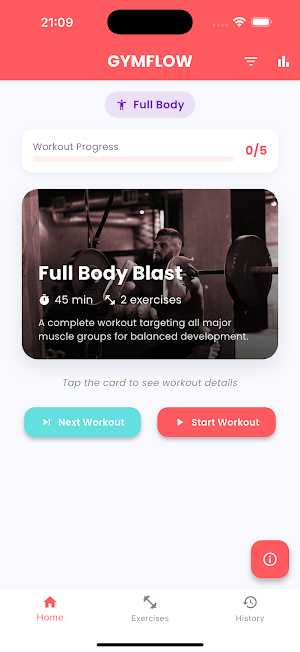 GYMFLOW - Workout Planner Screenshot 0