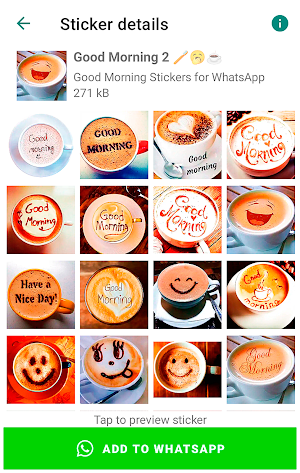 Morning Stickers for WhatsApp Screenshot 1