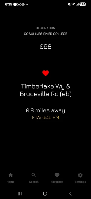 SacRT Bus Time Screenshot 0