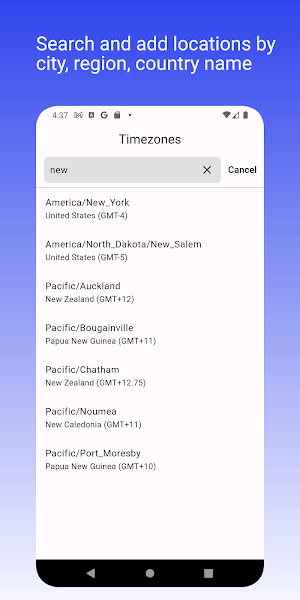 World Time Zones Converter Screenshot 2