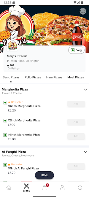 Mary’s Pizzeria Screenshot 2