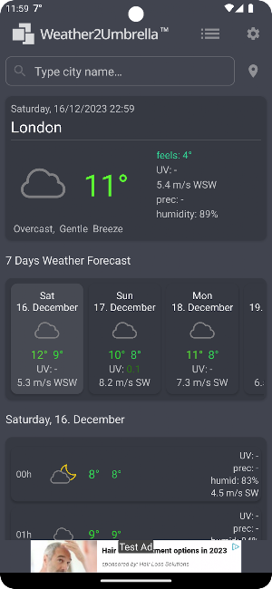 W2U Weather Screenshot 0