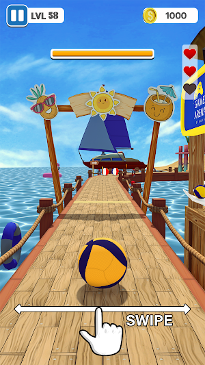 Beach Ball - Rolling Ball Game Screenshot 0