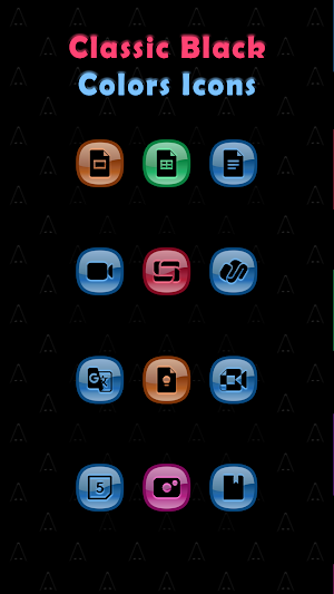 Classic Shadow Black Icons Screenshot 1