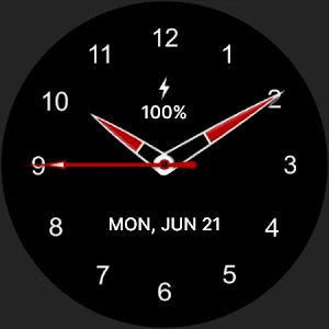 Black Analogue S Watch Face Screenshot 3