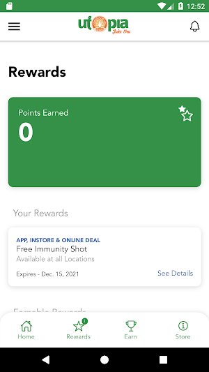 Utopia Juice Bar Rewards Screenshot 2