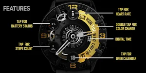 [SSP] - Gear Analog Watch Face Screenshot 3