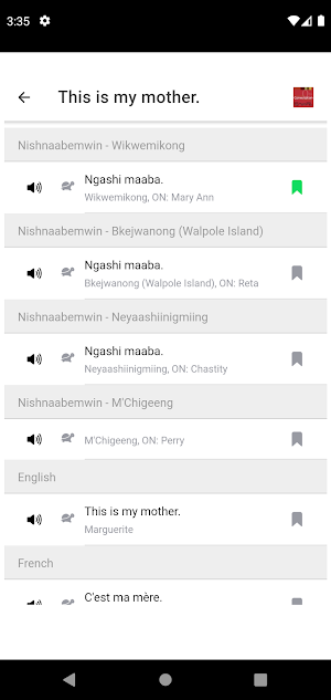 Nishnaabemwin Conversation Screenshot 3