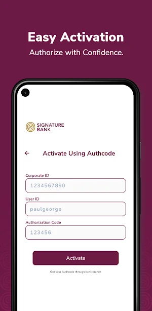 SignatureBankEToken Screenshot 3