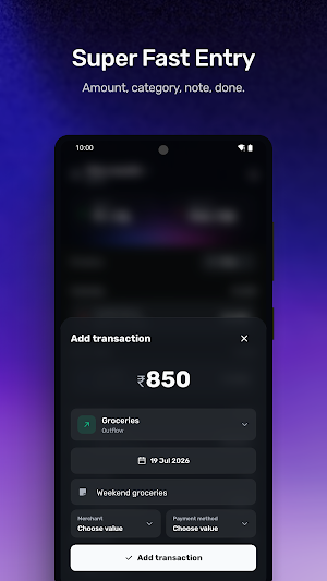 JotWell - Free Expense manager Screenshot 1