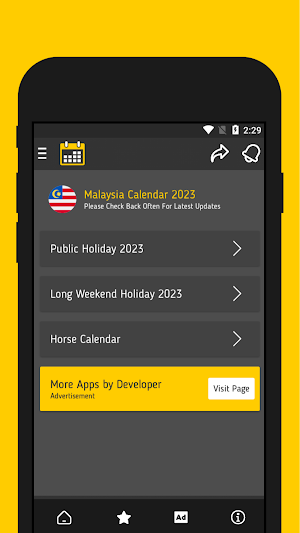 Horse Calendar 2023 (Malaysia) Screenshot 1