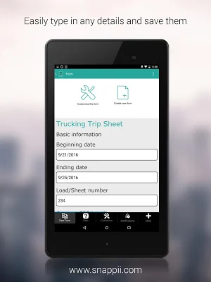 Trucking trip sheet Screenshot 1
