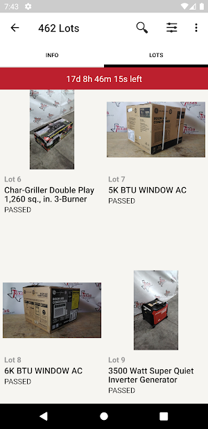 Texas Auction Company Screenshot 2