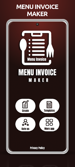 Menu Invoice, Design Templates Screenshot 0