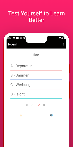 Practice German Turkish Words Screenshot 3