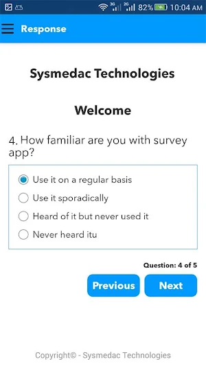 Survey App Screenshot 2