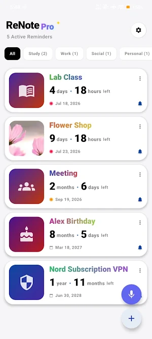 ReNote: Smart Reminder & Alarm Screenshot 0