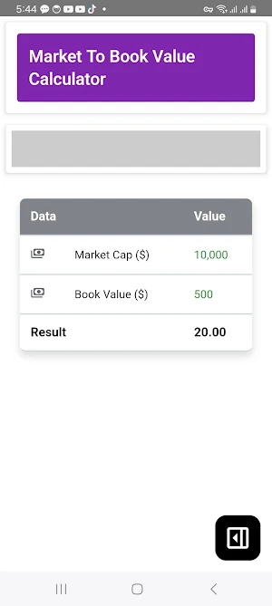 MTBV Calculator Screenshot 3