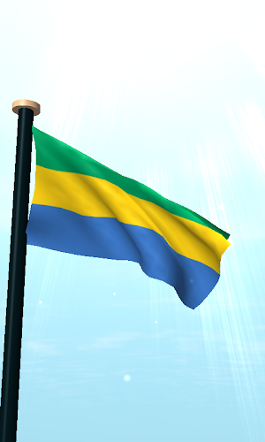 Gabon Flag 3D Live Wallpaper Screenshot 1