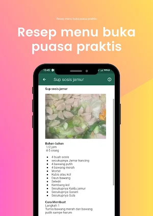 Resep menu buka puasa praktis Screenshot 1