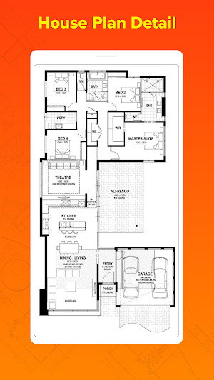 4 BHK Indian House Plan Screenshot 2