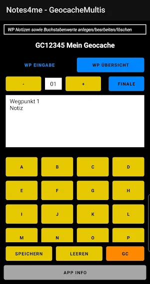 Notes4me - GeocacheMultis Screenshot 1